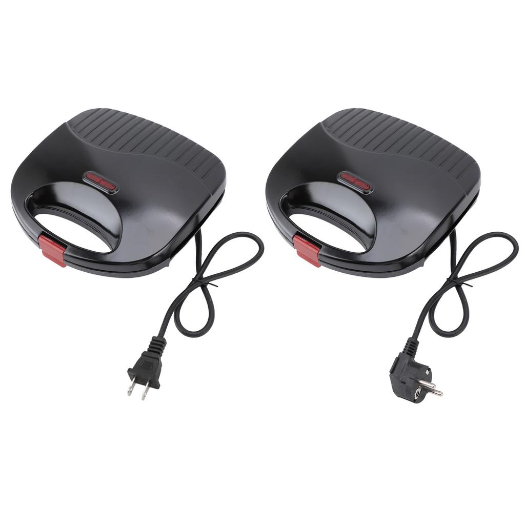 750W Elektrischer Sandwichmaker mit Antihaftbeschichtung Beidseitige Heizung Sicherer Griff Einfache Reinigung Pe