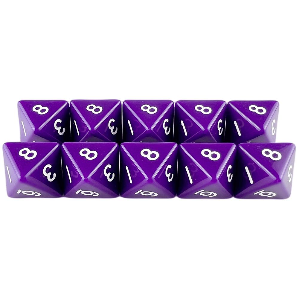 D8 Multi-sided Dice 15.5 Mm Digital Dice Game Set 8 Sided 10 Pcs for Board Games