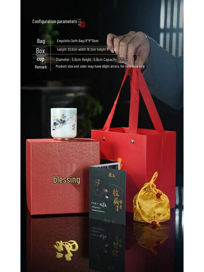 

TeaFlow Mutton Fat Jade White Porcelain Master Teacup