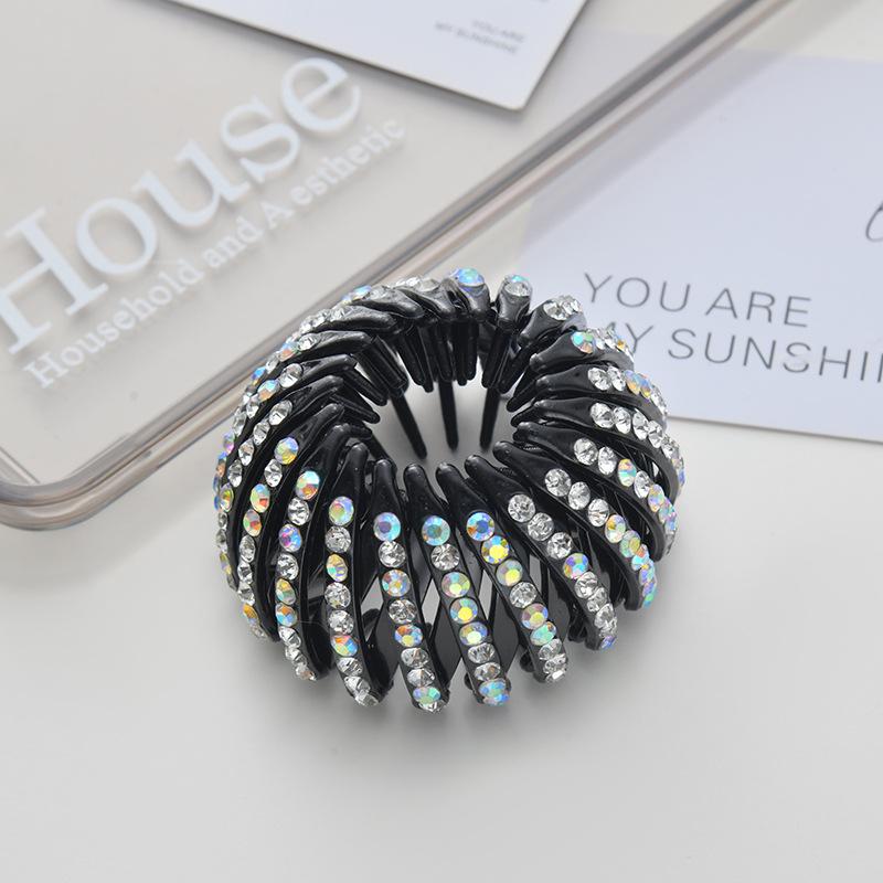 Simplicity Rhinestone Bird's nest hair curler hairclip for women elegant ponytail clip Fashion girls hairpins Hair accessories