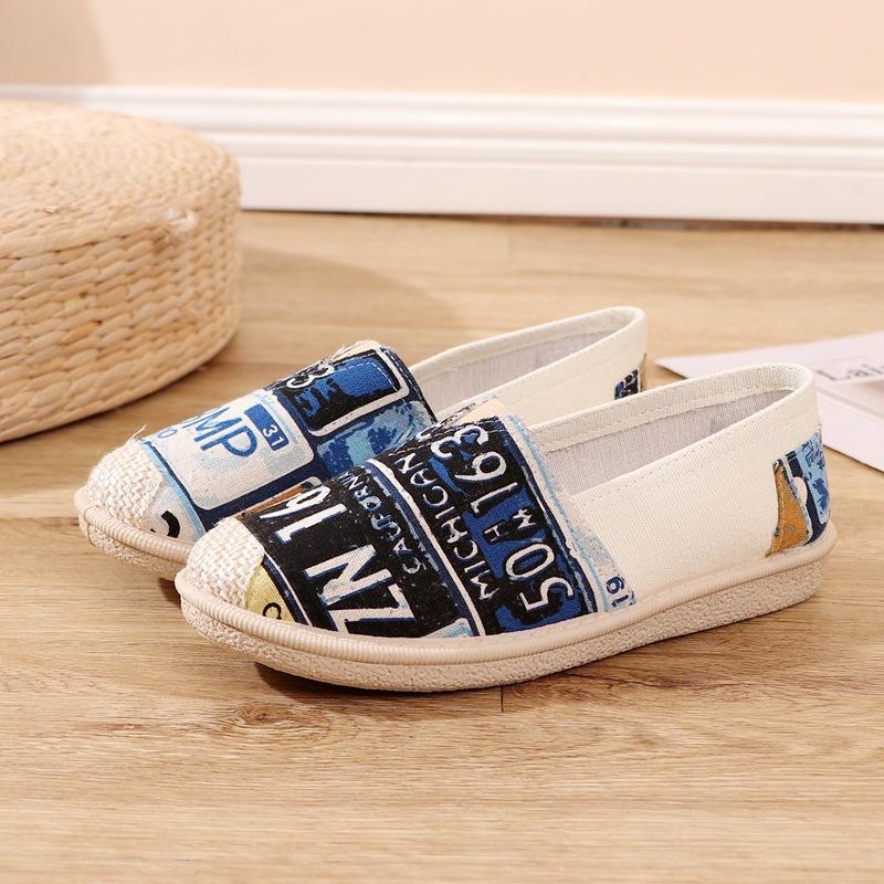 OEM/ODM Processing Custom Ladies Cloth Shoes Fashion Student Nurse Fisherman Shoes Lazy