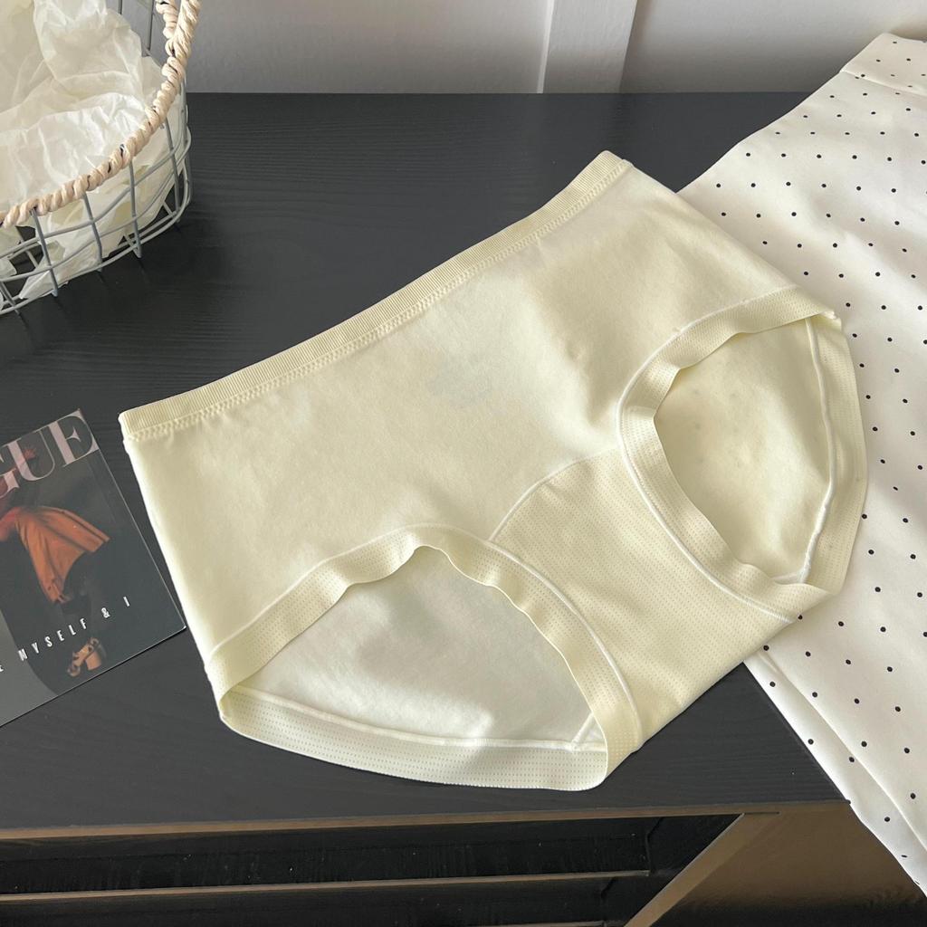 Powerful Basic 9801 Women's Breathable Mesh Panties, Low-Saturation Colors, Extended Crotch, Banana Design, 60 Count.