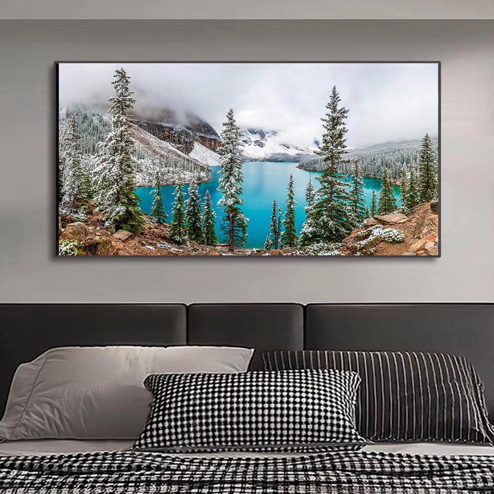 Canvas Painting Snow Mountain Landscape Canvas Prints Art Canvas Wall Art Poster Plant Posters And Prints Wall Art Picture For Living Room Home Decor