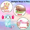 Random 4Pcs Color Squishy Stress Easing Toy Glitter Malt Sugar Amphibian Toy For Kids Soothing Birthday Party Favors Gifts