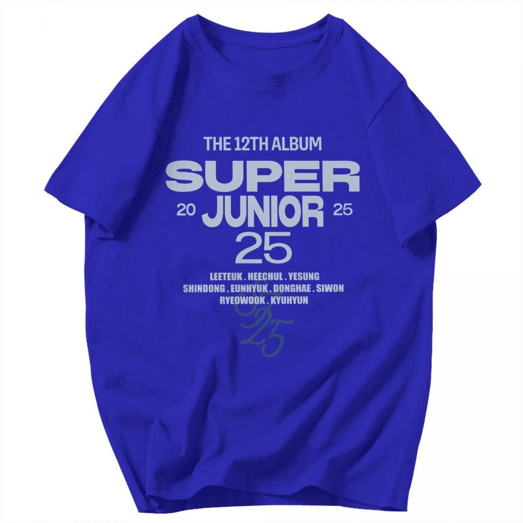Men T Shirt 12TH ALBUM SuperJunior 25 Fans Gifts Cotton Y2K Graphic Crewneck Unisex Tops T Shirts