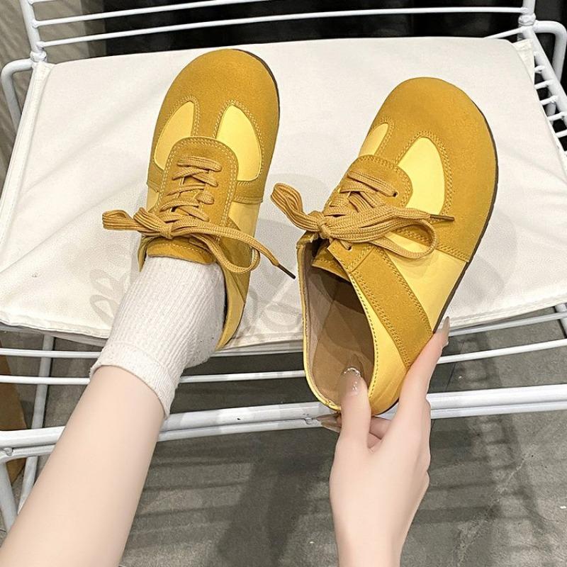 Fashion Careaymade-Genuine Leather Big Size Women's shoes,Soft Soled Frosted Shoes Flat Casual Board Shoes Comfortable Single Shoes