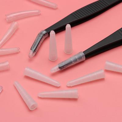 10Pcs Tweezers Protect Cases Grafting Eyelashes Tweezers Silicone Covers Tips Eyelashes Auxiliary Tools Soft/Hard Styles