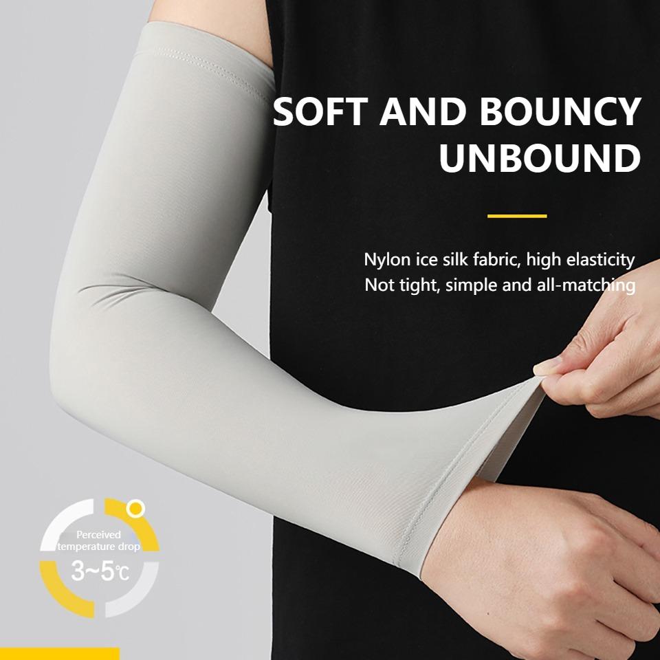 1Pair Summer Ice Sleeves Breathable Quick Dry UV Protection Sleeve Ice Fabric Sunscreen Outdoor Sport Cycling Men Women