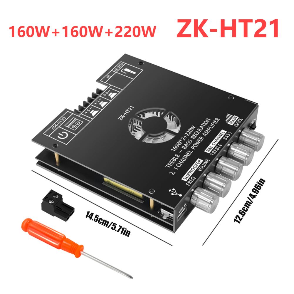 Digital Amplifier Module ZK-HT21 TDA7498E Stereo Power Amplifier 160Wx2+220W Bluetooth-Compatible High And Low Tone Subwoofer