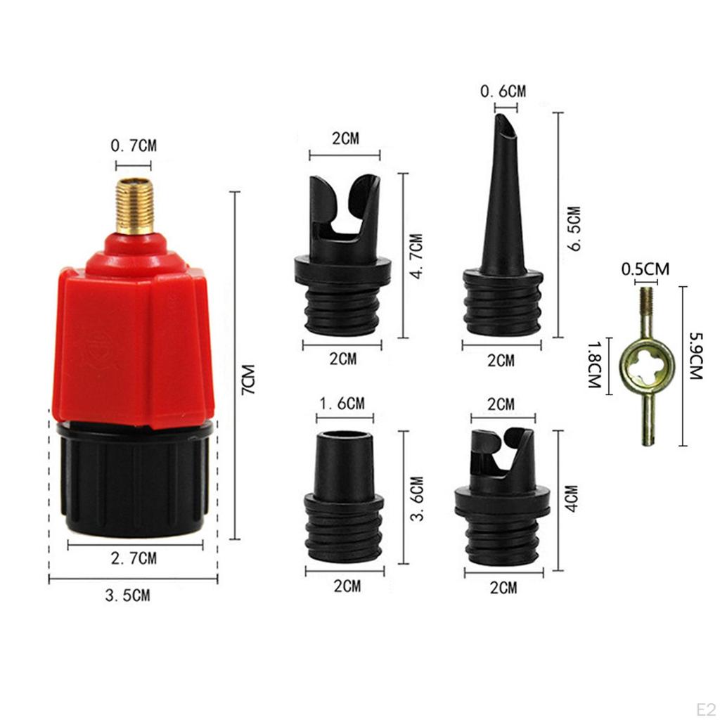 5 Piece Paddle Board Pump Adapter, Inflatable Car for Air Mattress, Toys,