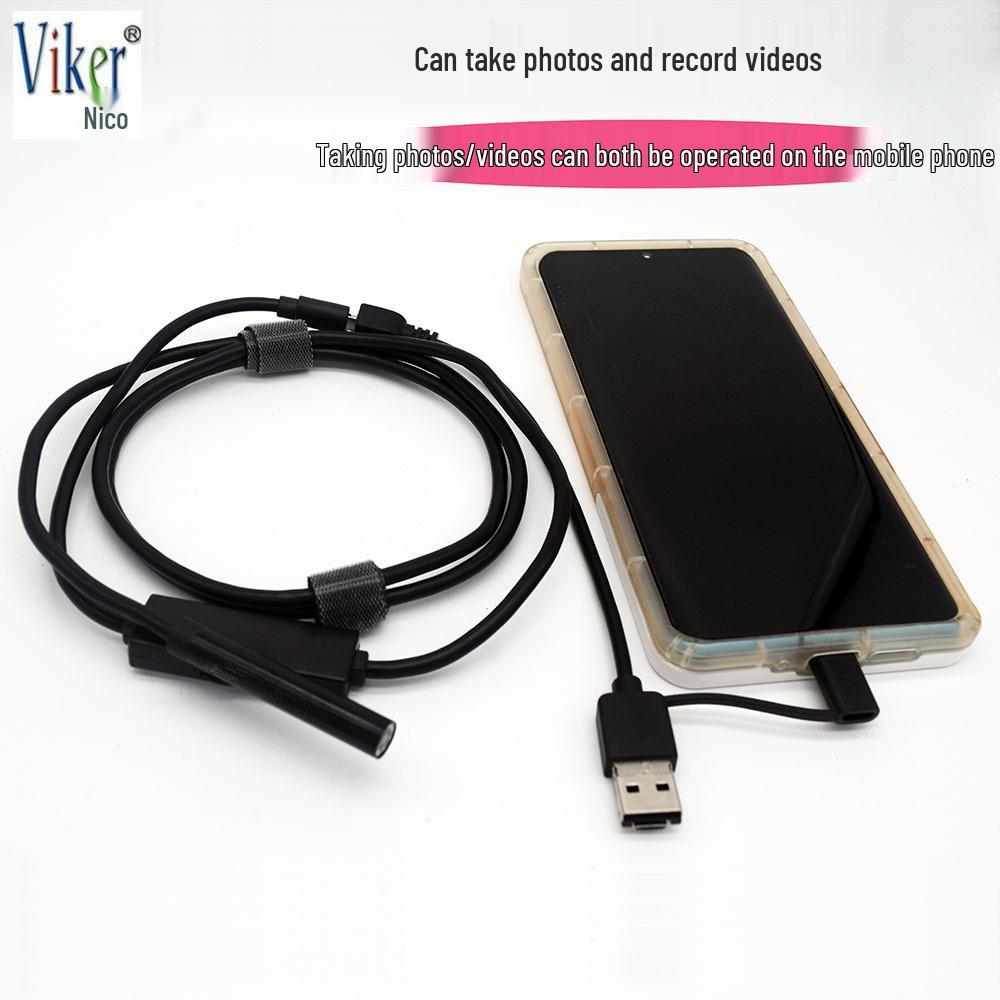 HD Waterproof Endoscope for Android with 1m Tube and 8 LED Lights
