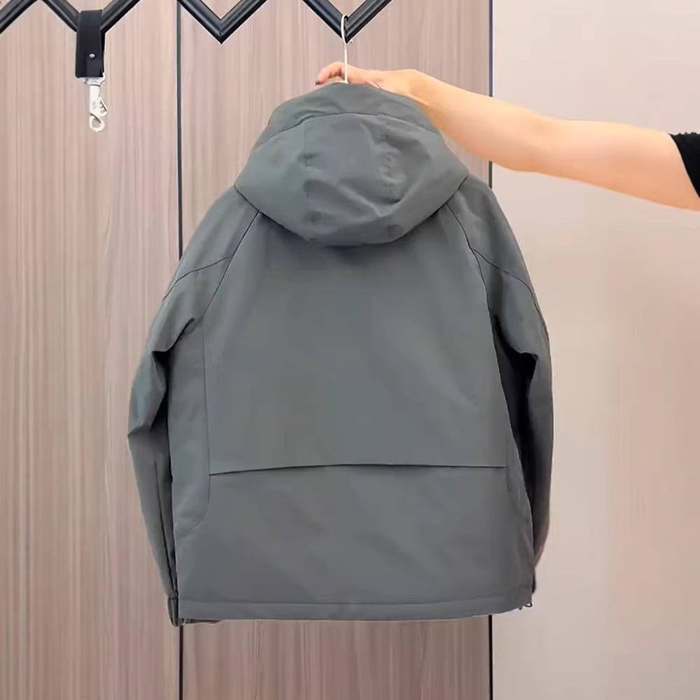 Men's Hooded Cotton Windbreaker Jacket - Casual, Versatile, Handsome Workwear for Youth