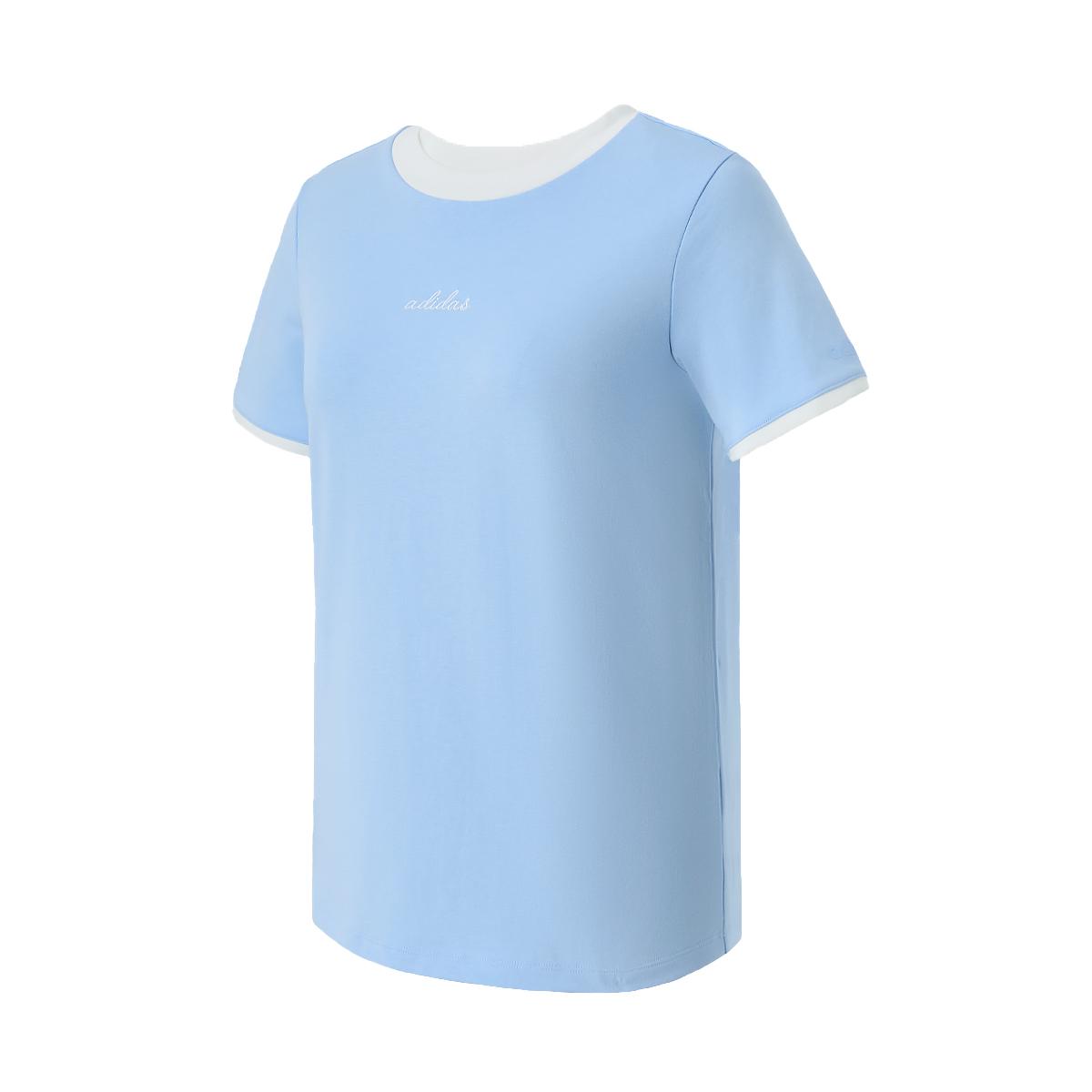 Adidas T Shirts Women s Blue Crew Neck Moderate KT7151 XL
