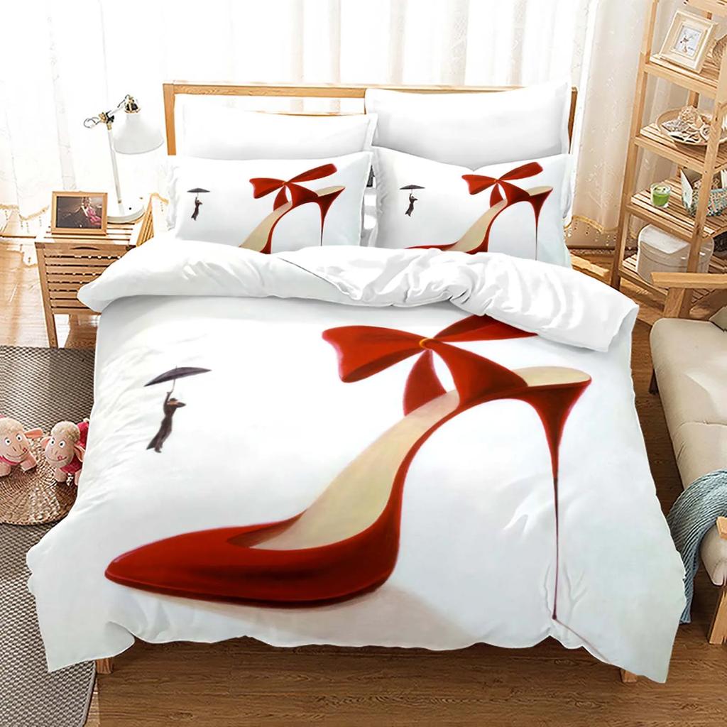 Nordic Cosmetic Fashion Girl Perfume Bedding Set Luxury Duvet Cover 200X200 Pink Bed Linen Bedclothes No Sheet Duvet Cover Bed