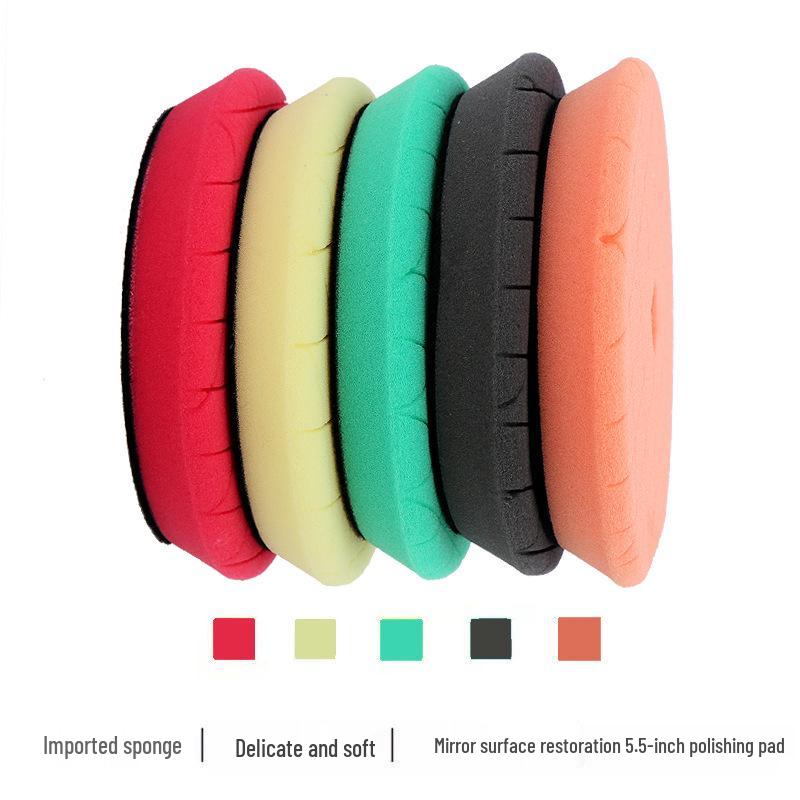 Diamond Pattern Beveled Edge Car Polishing Pad - 6/7 Inch Polyester Foam Waxing & Grinding Sponge