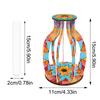 Single Flower Vase Gem Paintings Set Handmade Wooden Colorful Desktop Ornaments for Adults Holiday Art Crafts Home