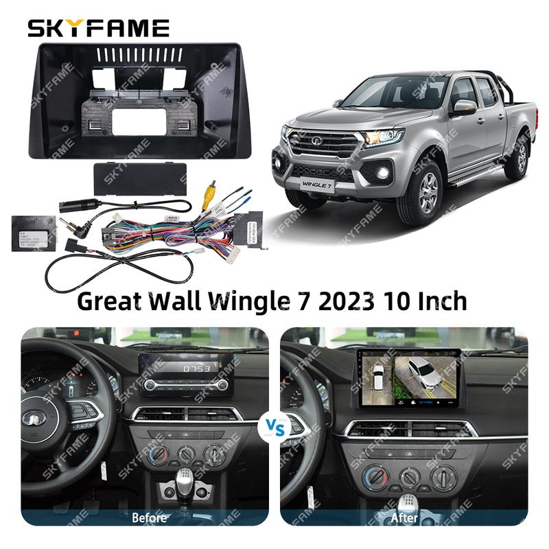 SKYFAME Car Frame Fascia Adapter Canbus Box Decoder Android Radio Dash Fitting Panel Kit For Great Wall Wingle 7