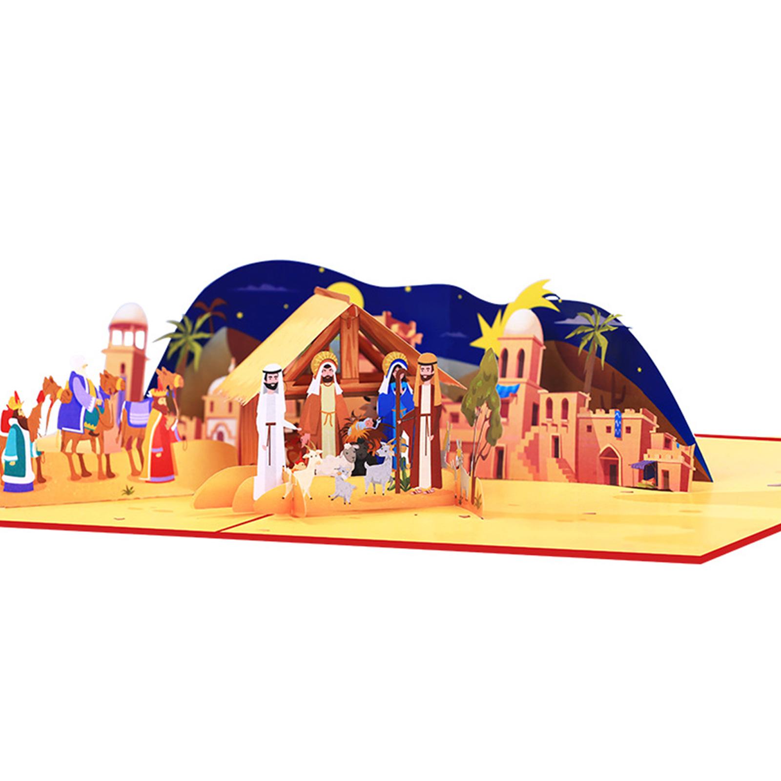 

Рождественская 3D-открытка с домиком и конвертом. Поздравительная открытка ручной работы на фестивале. Стильные подарки. Открытка. Украшение дома.