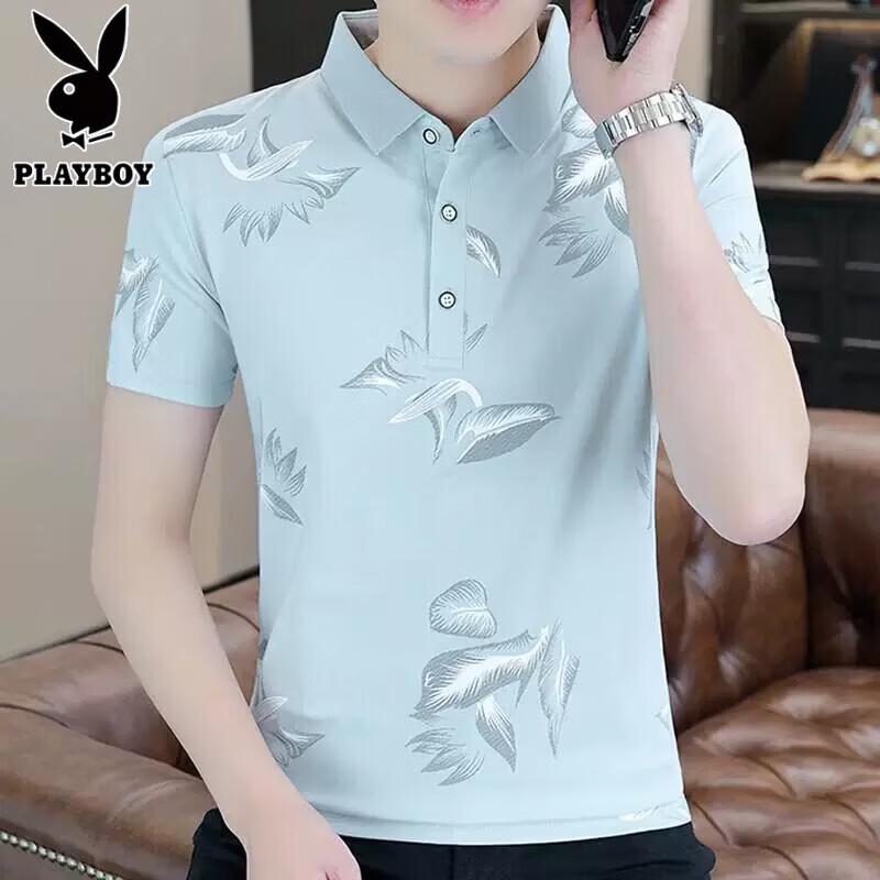Playboy Men s Ice Silk Short Sleeve Polo Shirt XL