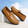 Fashion Summer Luxury Brand Flats  Men Casual Shoes Soft Leather Mens Loafers Moccasins Italian Designer Breathable Slip on Boat Shoes