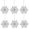 Christmas Tree Snowflake Pendant Electroplating Snowflakes Hanging Decoration Festival Party Add Atmosphere Decorative Pendants