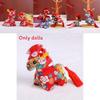 Chinese Zodiac Horse Plush Toy With Flower Pattern And Pp Cotton Filling For Lunar New Year Gift