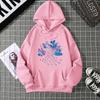 New trend pattern print spring and autumn loose casual fashion women's hooded sweater