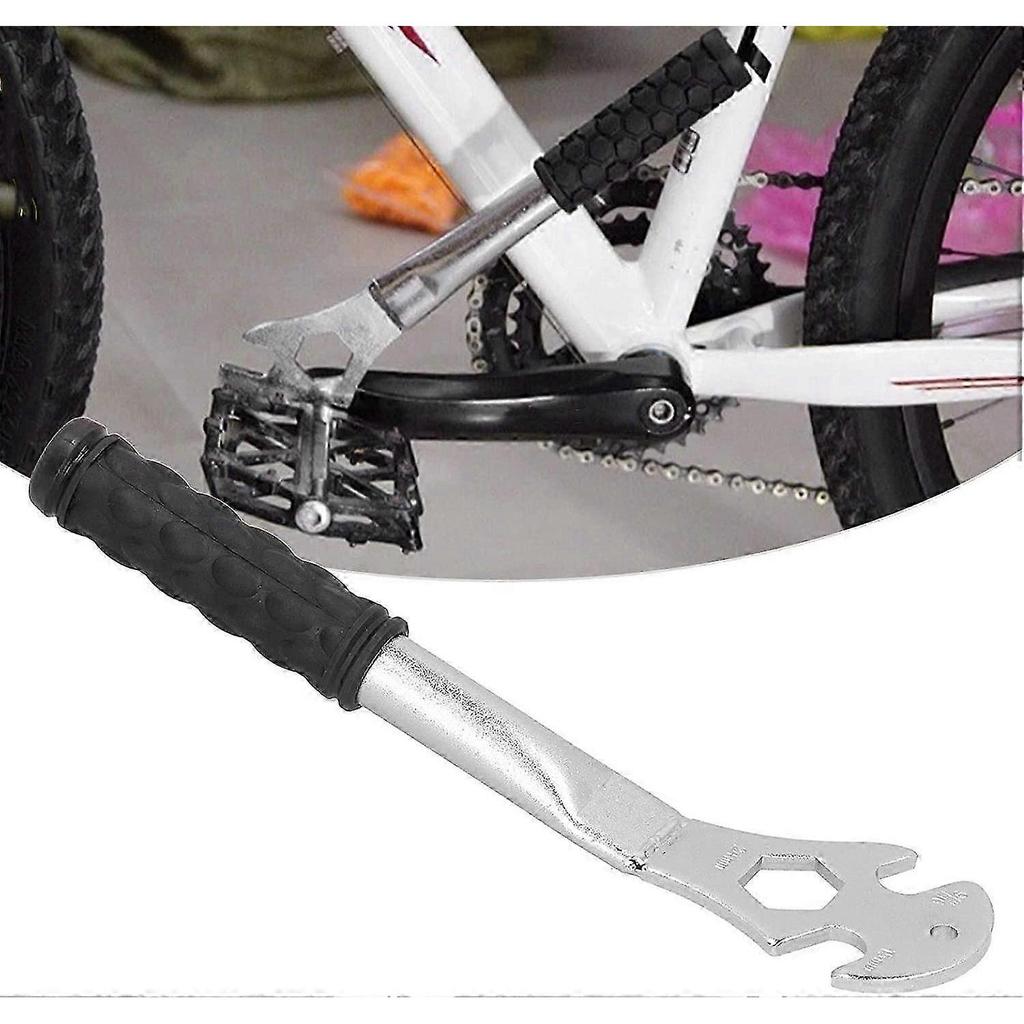 Bike Pedal Wrench, 15/24mm Wrench Tool Pedal Removal and Installation Tool for Mountain Bike, Professional Bike Repair Tool