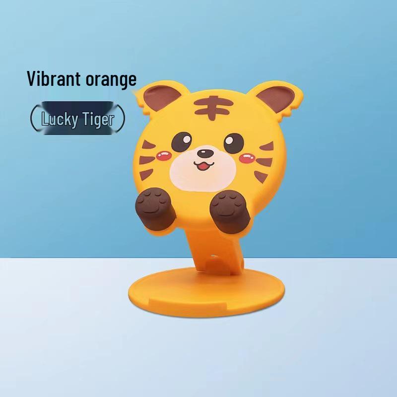 Creative Folding Desktop Phone & Tablet Holder - Portable, Adjustable, Cartoon Design