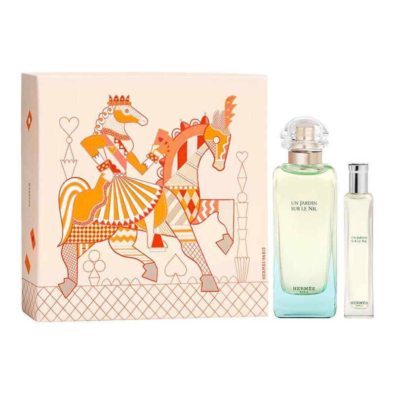 Hermes Nile Garden Eau de Toilette Gift Box Set Woody Eau de Toilette EDT + 46480739 46480739-Perfume 100ml + perfume sample 15ml