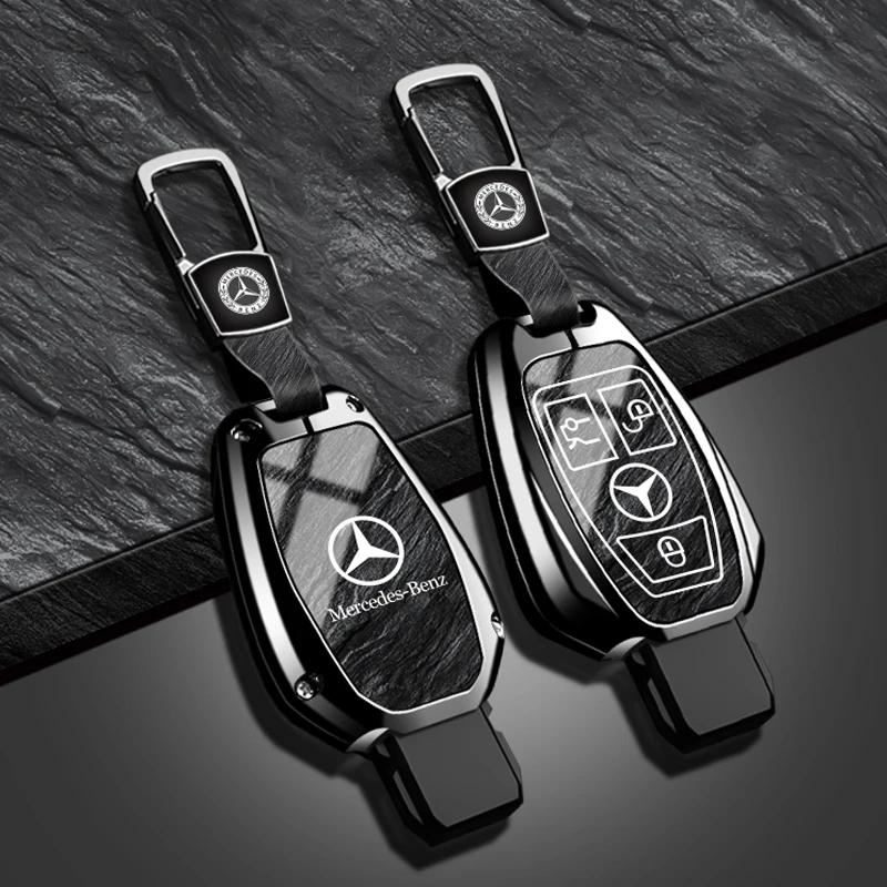 Car Sticker For Benz Zinc Alloy Car Key Protector Key Case Cover Shell For Mercedes Benz B C E Class GLS GLA GLK GLC CLA AMG W20