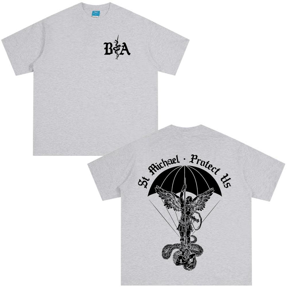 

ST Michael Brothers in Arms Double Sided Printed Tshirt Unisex Women Clothing Summer Casual Cotton Oversized Y2K Short Sleeves Top 4XL