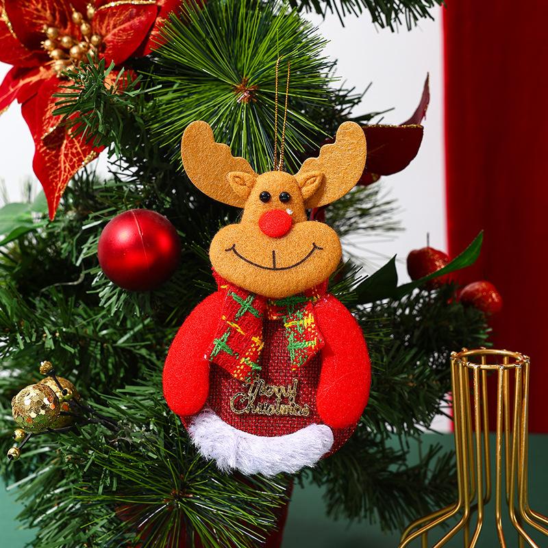 Christmas decoration Santa Claus English sign small pendant Christmas tree decoration pendant cartoon Christmas decoration