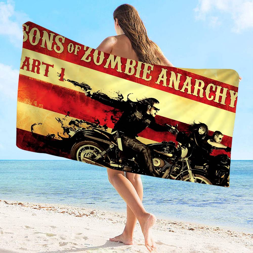Sons Of Anarchy TV Microfiber Printed Beach Towel Mountain Climbing Yoga Beach Swimming Running Absorbent Soft Towel