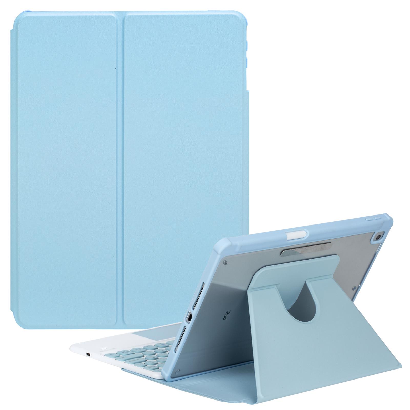 

YL10-A For iPad (2025)/10.9 (2022) Shockproof Stand Cover Tablet Leather Case+Bluetooth-Compatible Keyboard with Touchpad Sky Blue