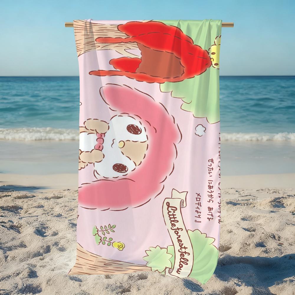 l-Littleforestfellow-W CUTE ANIME Towel Beach Quick Dry Soft Pool Towels Gift for Travel Gym Shower Camping sports