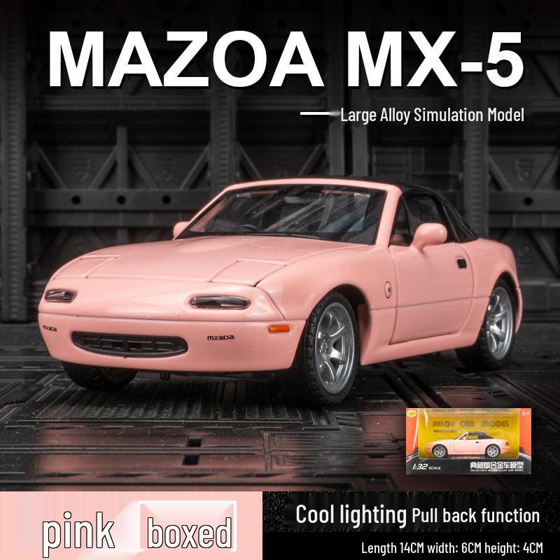 

Имитация спортивного автомобиля-кабриолета MX-5, игрушечная модель из сплава со звуком, светом и открывающимися дверями