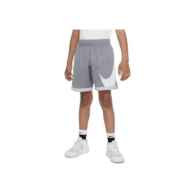 Logo Patchwork Elastic Waist Loose Basketball Shorts Kids Shorts Smoke-Gray DM8186-084
