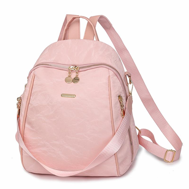 Einfarbiger PU-Rucksack für Damen, Reisetasche, Schultasche