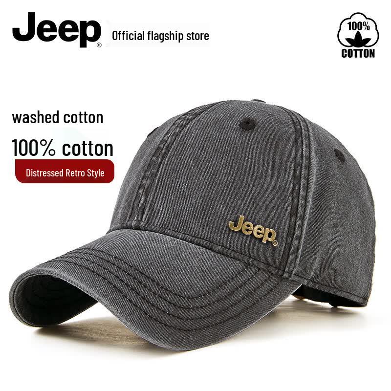 JEEP Unisex Retro Outdoor Baseball Cap One Size чёрный