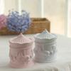 Round Shape Plaster Storage Box Silicone Molds DIY Candle Cup Storage Jar Gypsum Home Decoration Mould