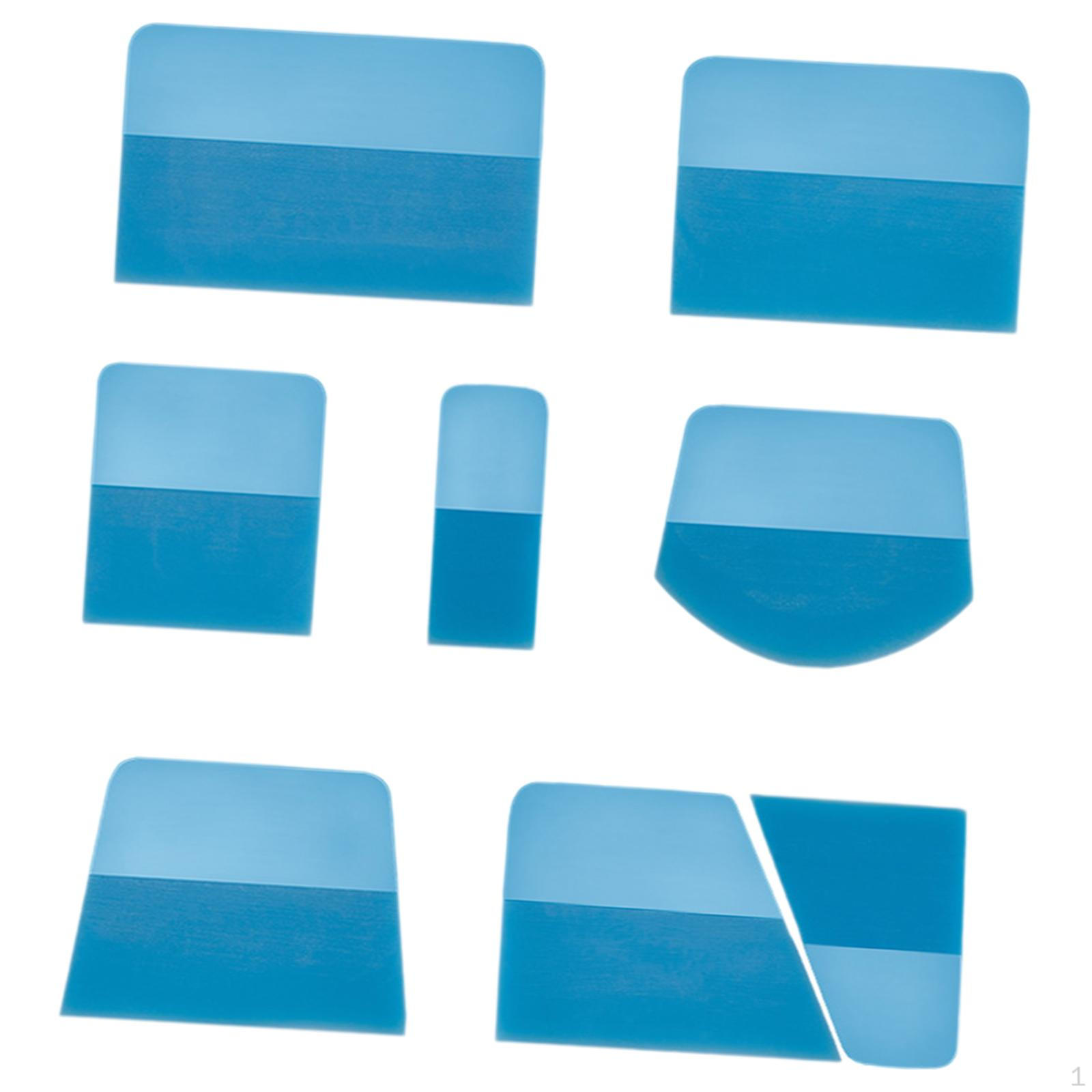 

8 штук ракелей PPF для инструментов для тонировки виниловой пленкой для окон, установки TPU-пленки для оклейки автомобилей синий