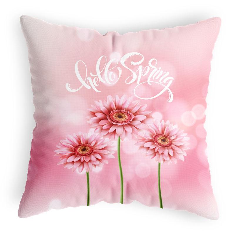 

Наволочка с принтом ромашек Маленькая Свежая Милая Романтичная Наволочка из полиэстера Креативный Чехол на подушку из бархата для дома и дивана 44 * 44CM pillow cover, satin