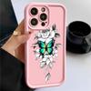 Butterfly Flowers Pattern Soft Silicone Case For iPhone 15 16 14 Pro Max 15 14 Plus 11 12 13 Pro 16E XR Shockproof Phone Cover