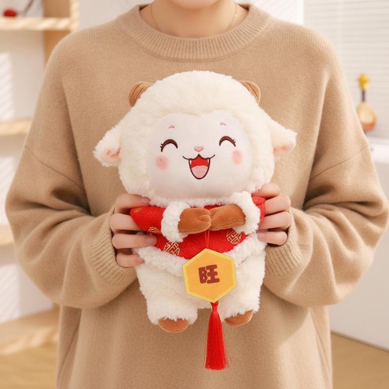 Goat Ornament 2027 Goat Year Gifts Soft Sheep Ornament Chinese New Year Party Favors Gifts Shreep Year Mascot Gift