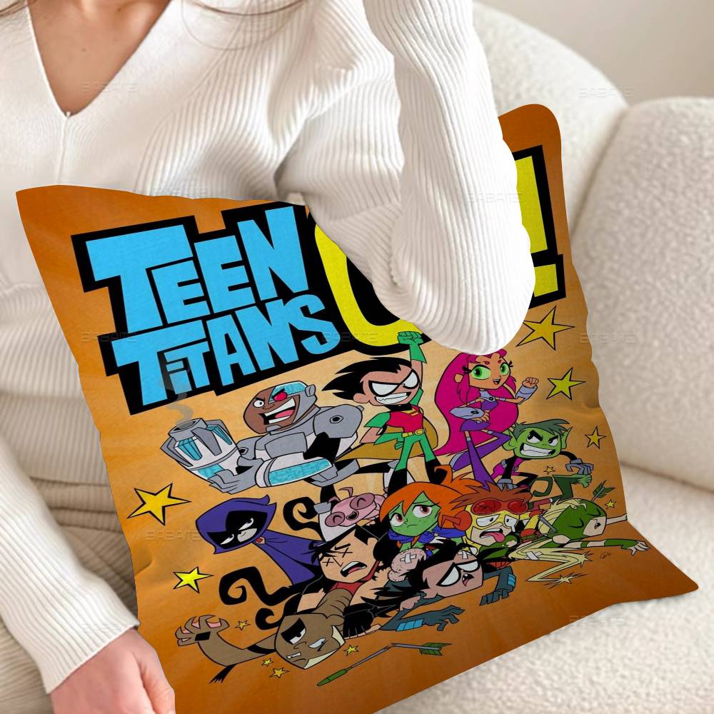 T-Teen T-Titans Go Stitch Glücksdrache Kissenbezug Sofakissenbezug Heimzimmer Dekoration Kindergeschenk