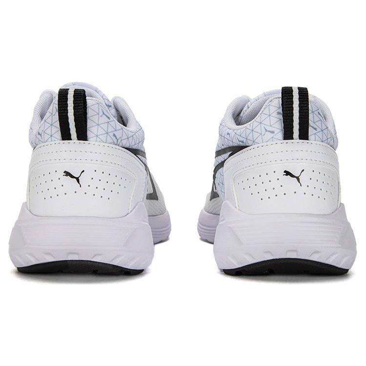 Puma All-Day Active Logo Power Comfortable Breathable Fabric Non-Slip Wear-Resistant Low-Top Running Shoes Unisex Running Shoes White Black 389203-01