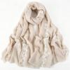 Large Floral Embroidery Scarf Flower Embroidered Long Scarf Wrap Women Scarf Wrap  Daily Outfit