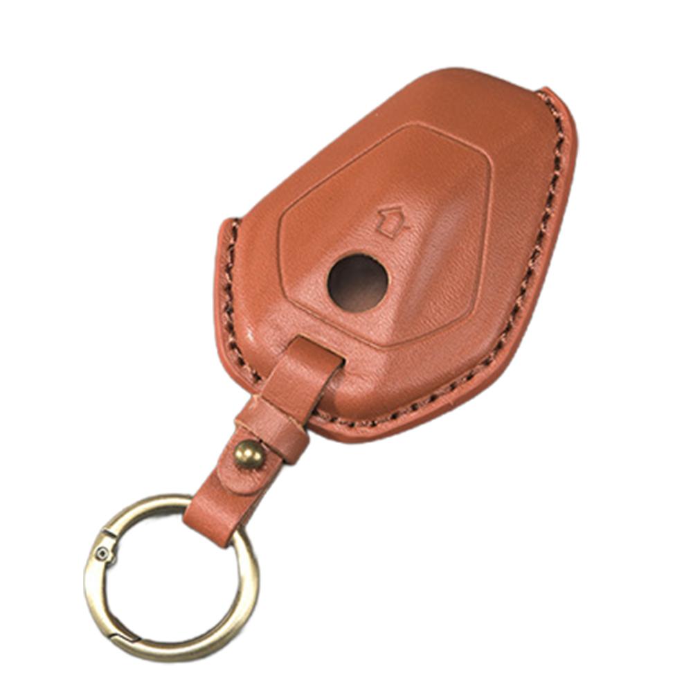 

Leather Key Case For BMW R1300GS 1300GS R12 2025 ADV Motorcycle Keychain Remote Cover Bag Shell Housing Accessories коричневий