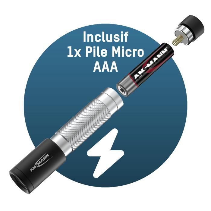 Lampe De Poche - ANSMANN - Daily Use 50B - Aluminium - 50 M Portée - 420 Min Autonomie